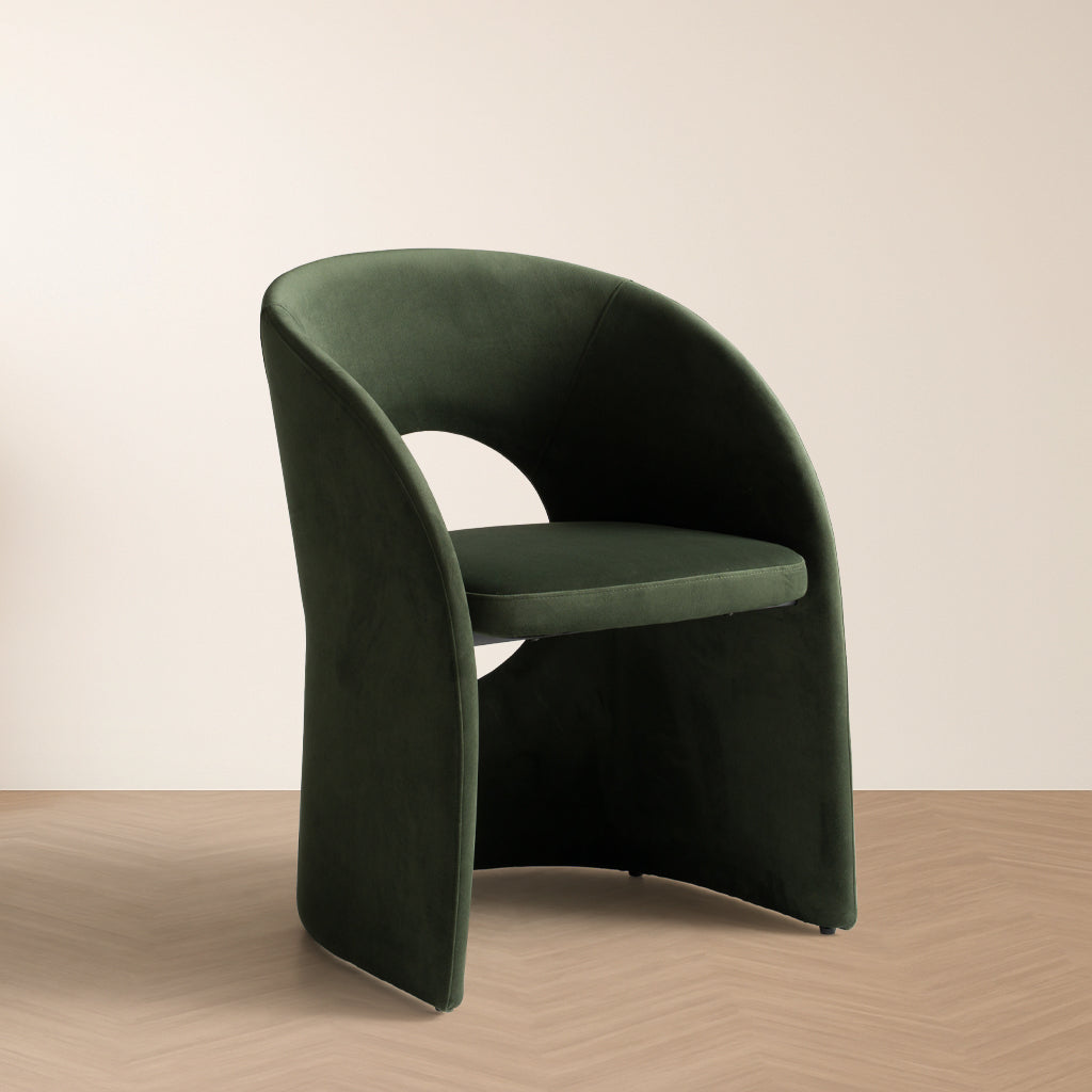 Brea Modern Green Fabric Dining Chair