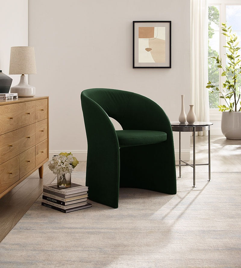 Brea Modern Green Fabric Dining Chair
