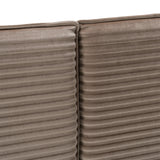 Breslow Modern Dark Taupe Velvet Bed