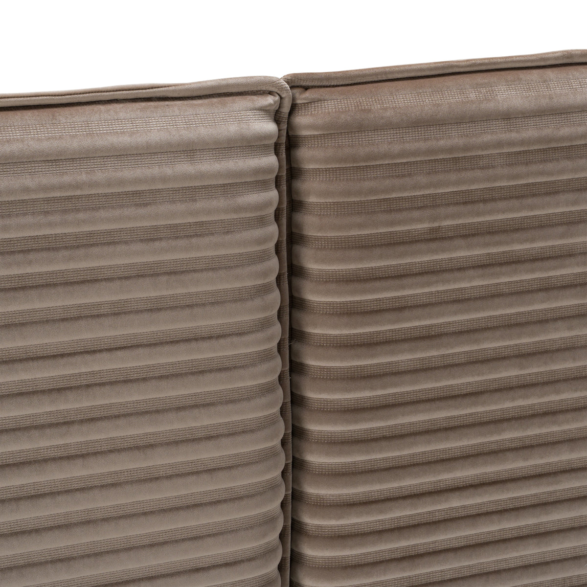 Breslow Modern Dark Taupe Velvet Bed