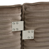 Breslow Modern Dark Taupe Velvet Bed