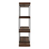 Brewer Modern Walnut & Black Bookshelf