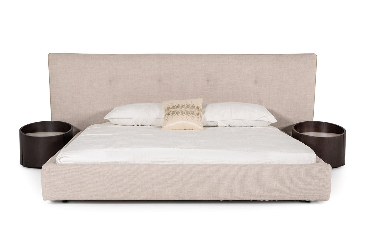 Brittany California King Modern Grey Fabric Bed