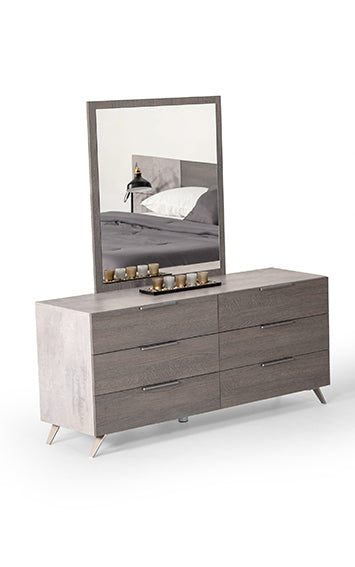 Mielcasa | Grey Nova Domus Bronx Italian Modern Grey Mirror | SKU VGACBRONX-MIR | MPN: 75455 | Free Delivery & Free Return