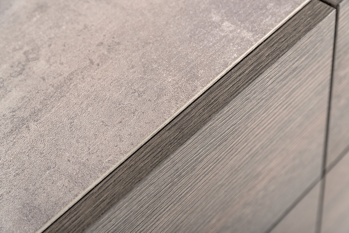 Bronx Italian Modern Faux Concrete & Grey Bedroom Set