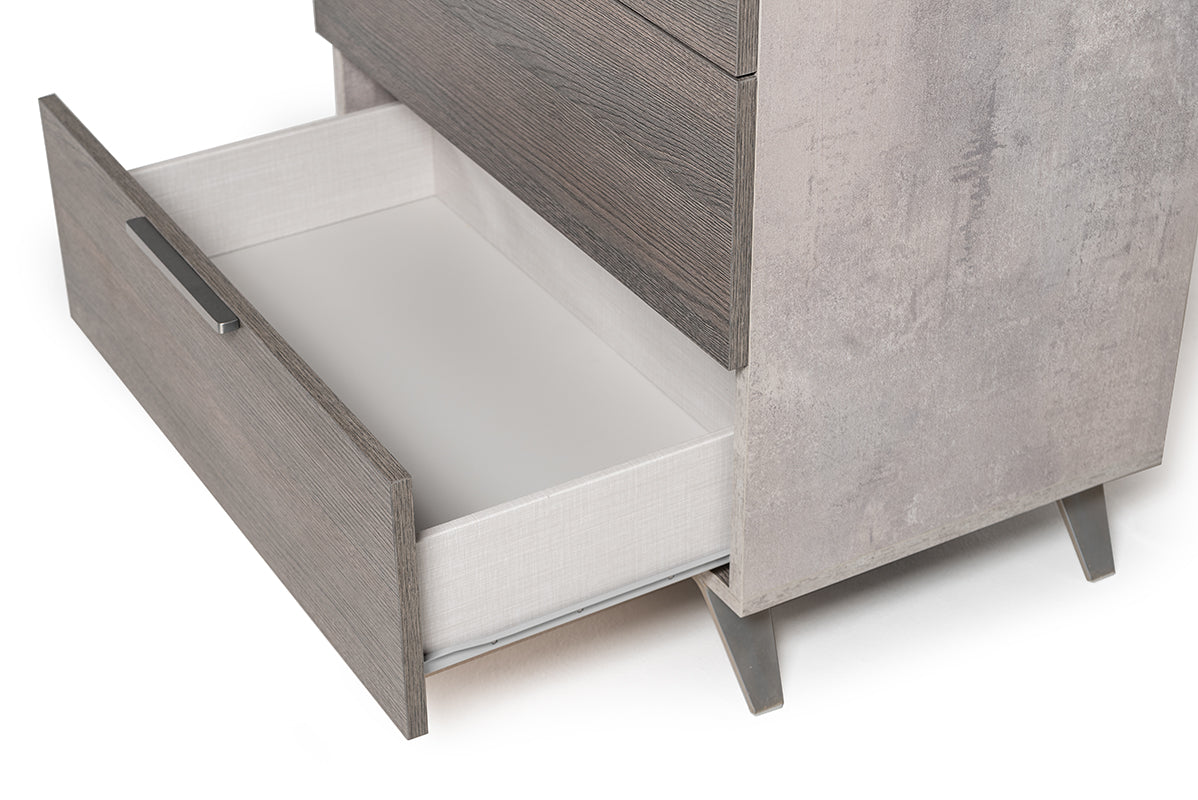 Bronx Italian Modern Faux Concrete & Grey Bedroom Set