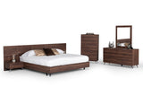 Brooklyn Italian Modern Walnut Bed