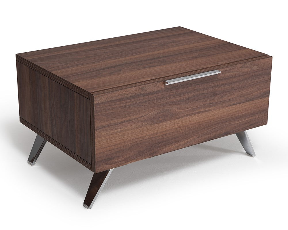 Lamont + Brooklyn Modern Beige Fabric + Walnut 4-Piece Bedroom Set