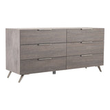 Bronx Italian Modern Faux Concrete & Grey 4-Piece Bedroom Set