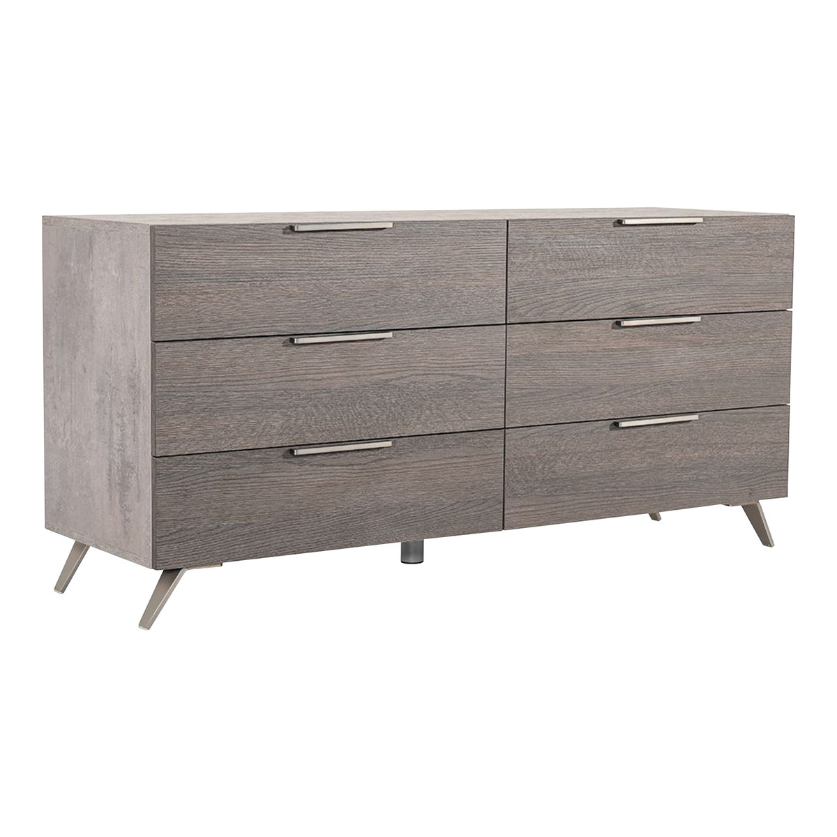 Bronx Italian Modern Faux Concrete & Grey 4-Piece Bedroom Set