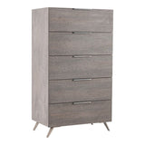 Bronx Italian Modern Faux Concrete & Grey Chest