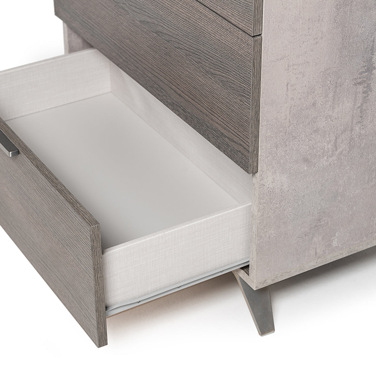 Bronx Italian Modern Faux Concrete & Grey Chest