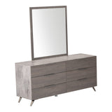Bronx Italian Modern Faux Concrete & Grey Bedroom Set