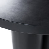 Bruni Modern Black Concrete Round Dining Table