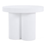 Bruni Modern White Concrete End Table