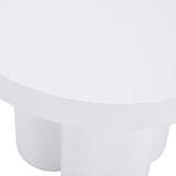 Bruni Modern White Concrete End Table