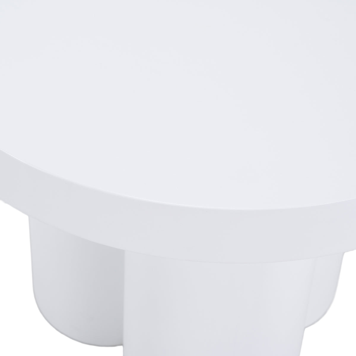 Bruni Modern White Concrete End Table