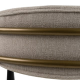 Buchtel Mid-Century Modern Beige + Gold Arm + Black Dining Chair