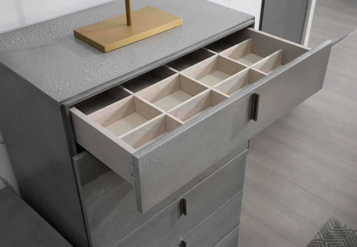 Buckley Modern Grey Crackle Chest