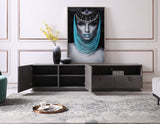 Buckley Modern Grey Crackle TV Stand