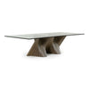 Byer Modern Glass + Grey Ash Dining Table