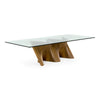 Byer Modern Glass + Walnut Dining Table