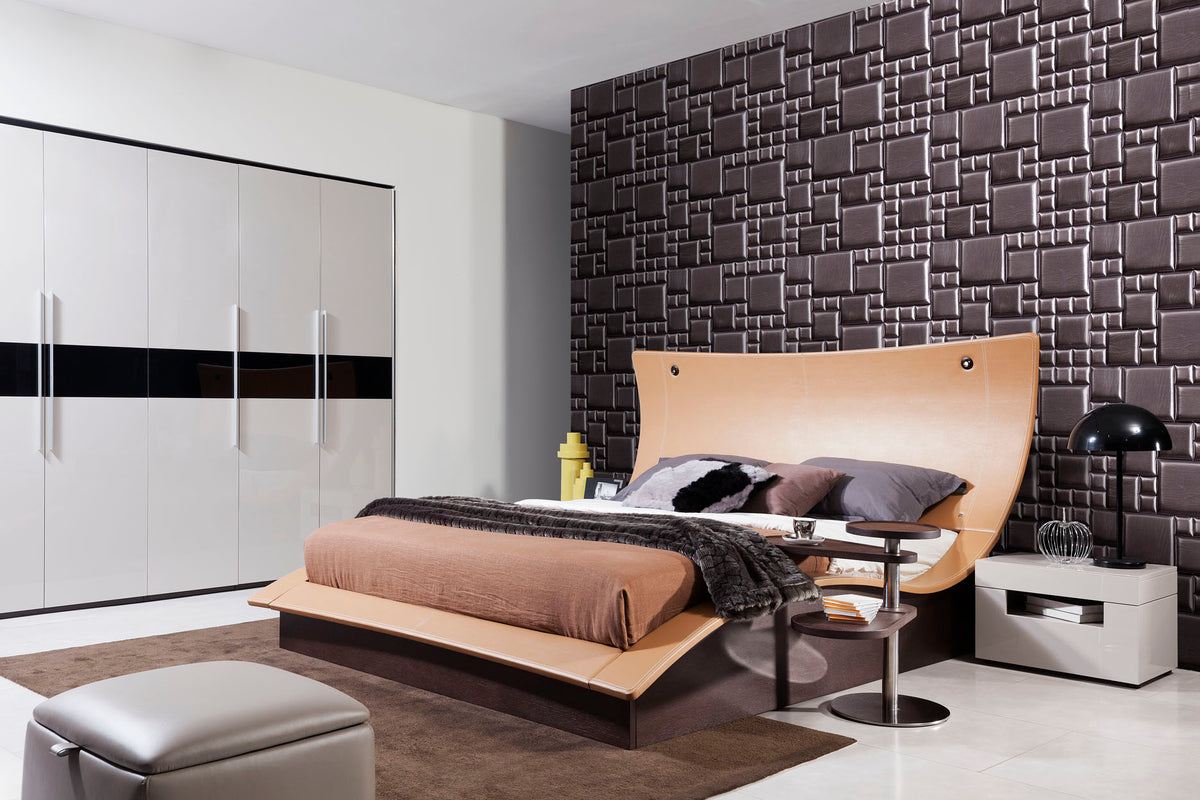 Eastern King Hercules Modern Bed with Lights