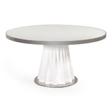 Cabaret Modern White Round Dining Table