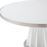 Cabaret Modern White Round Dining Table