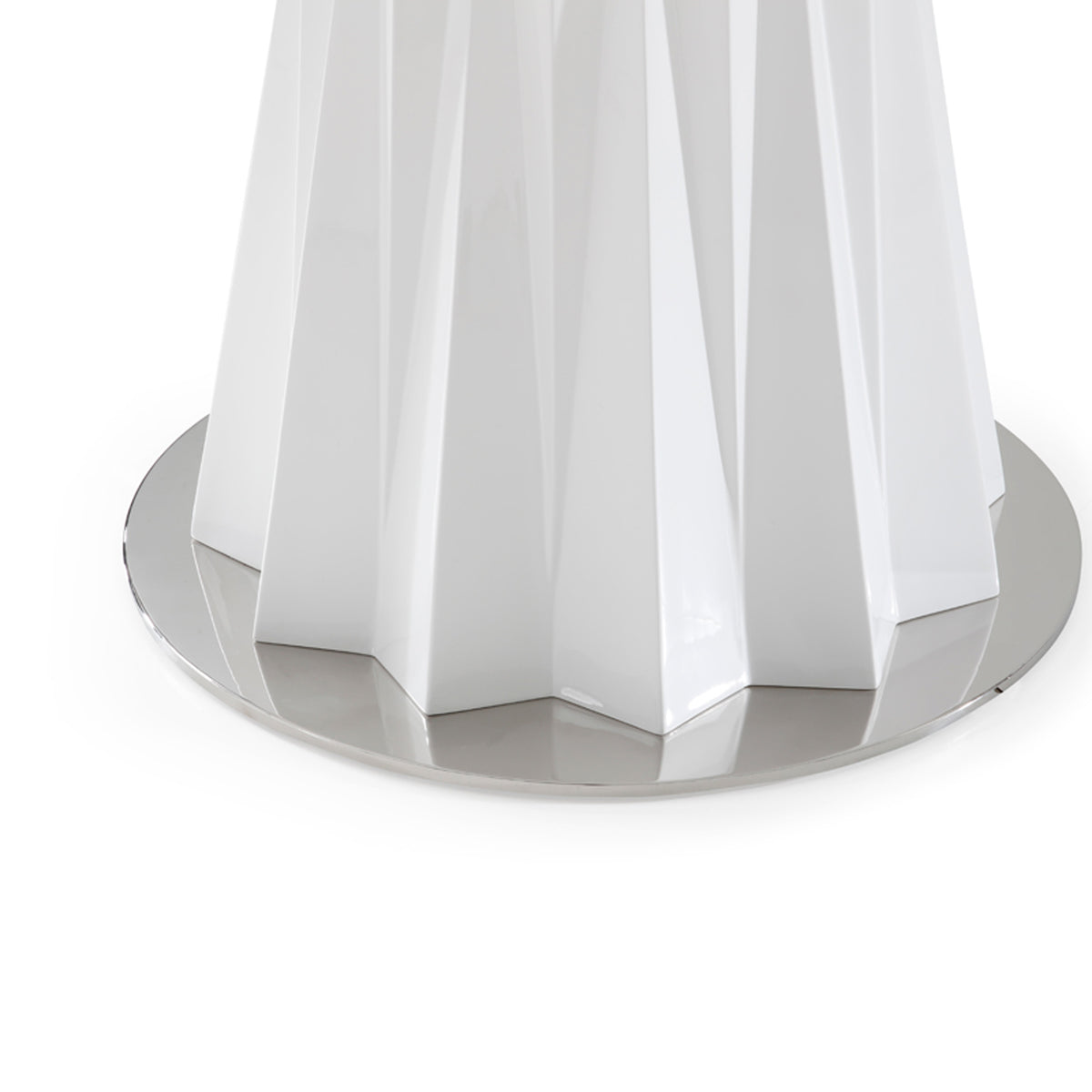 Cabaret Modern White Round Dining Table