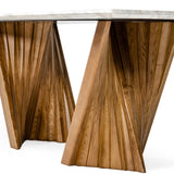Cadence Modern Walnut & Marble Dining Table