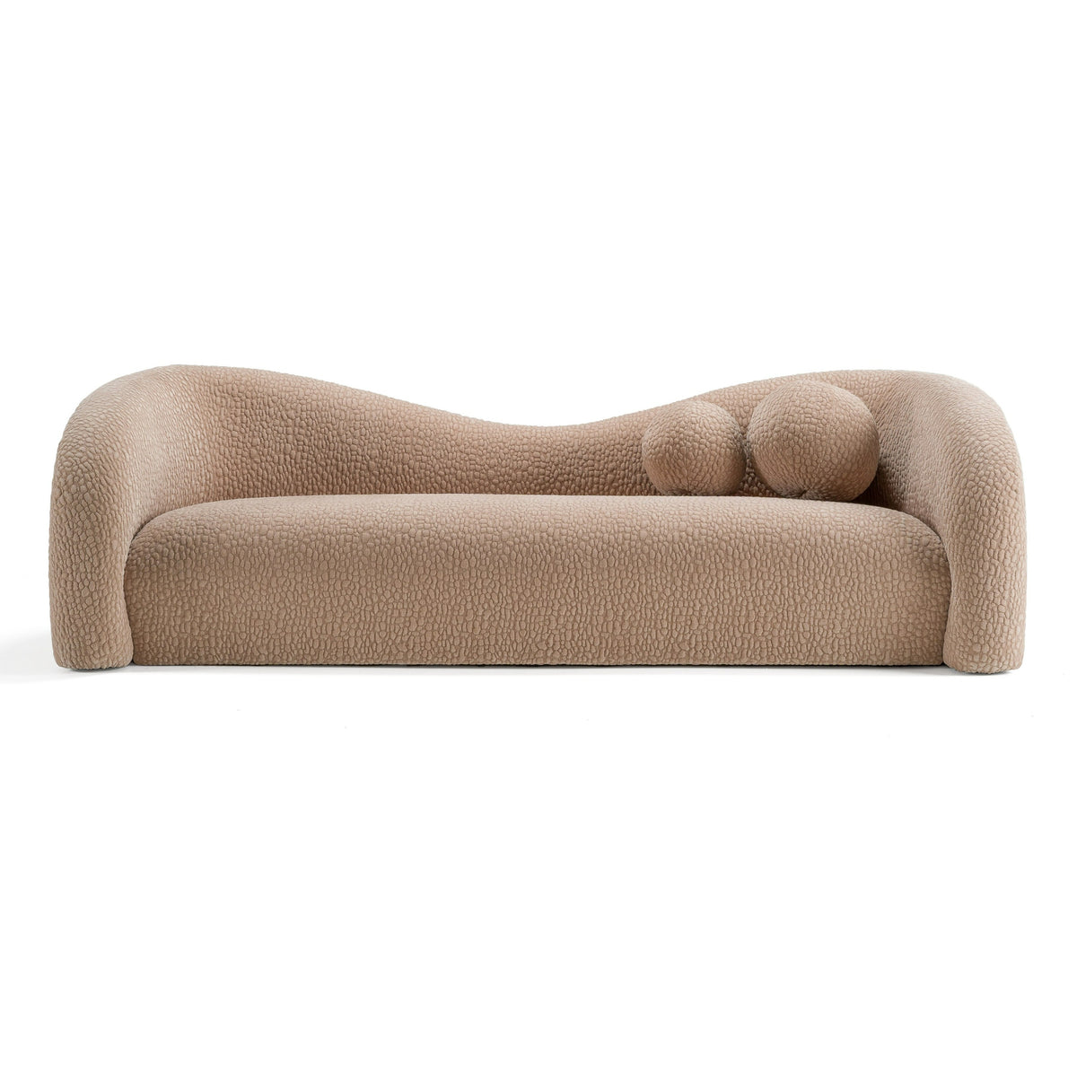 Calico Contemporary Tan Fabric 4-Seat Sofa