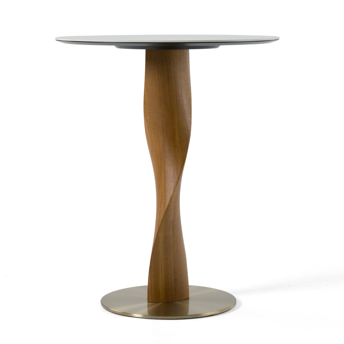 Calvary Mid-Century Modern Ceramic + Walnut Bar Table