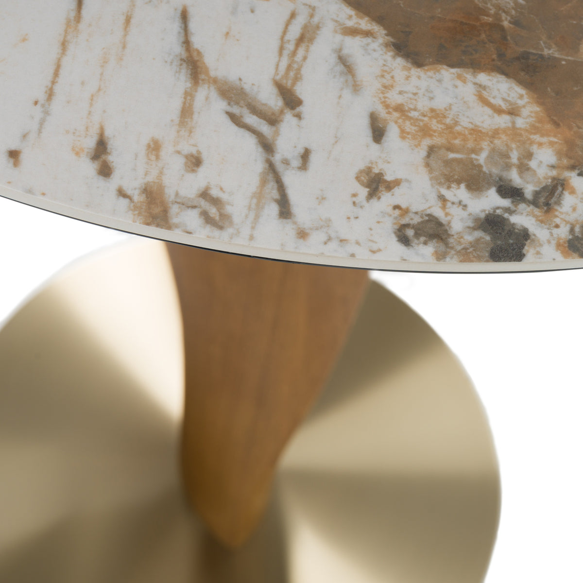 Calvary Mid-Century Modern Ceramic + Walnut Bar Table