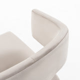 Calvo Modern Off-White Velvet & Brass Dining Chair