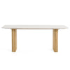Cambridge White Marble & Mango Rectangular Dining Table