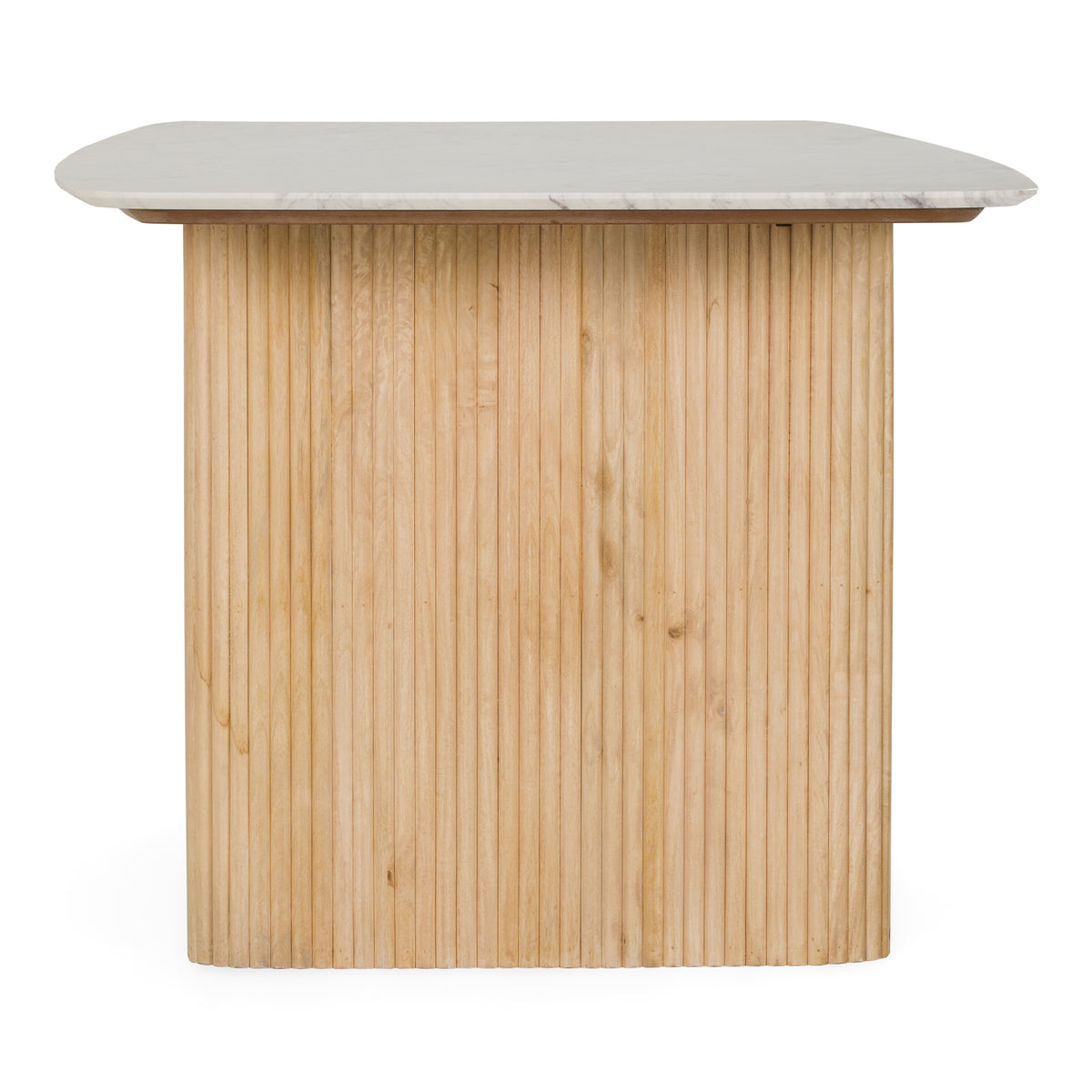 Cambridge White Marble & Mango Rectangular Dining Table