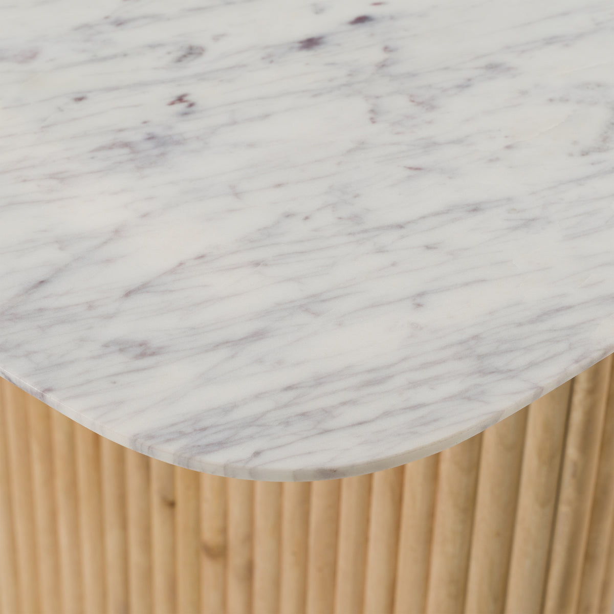Cambridge White Marble & Mango Rectangular Dining Table