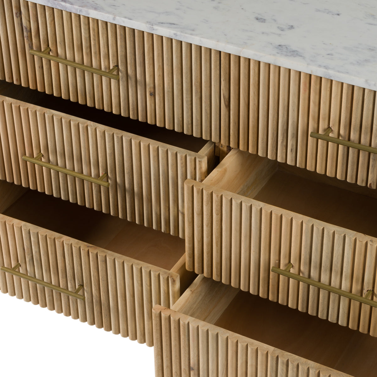 Cambridge White Marble & Mango Dresser