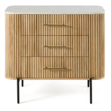 Cambridge White Marble & Mango 3 Drawer Dresser