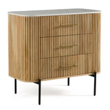 Cambridge White Marble & Mango 3 Drawer Dresser