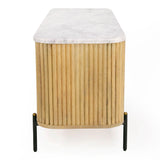 Cambridge White Marble & Mango TV Stand
