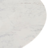 Cambridge White Marble & Mango Round Dining Table