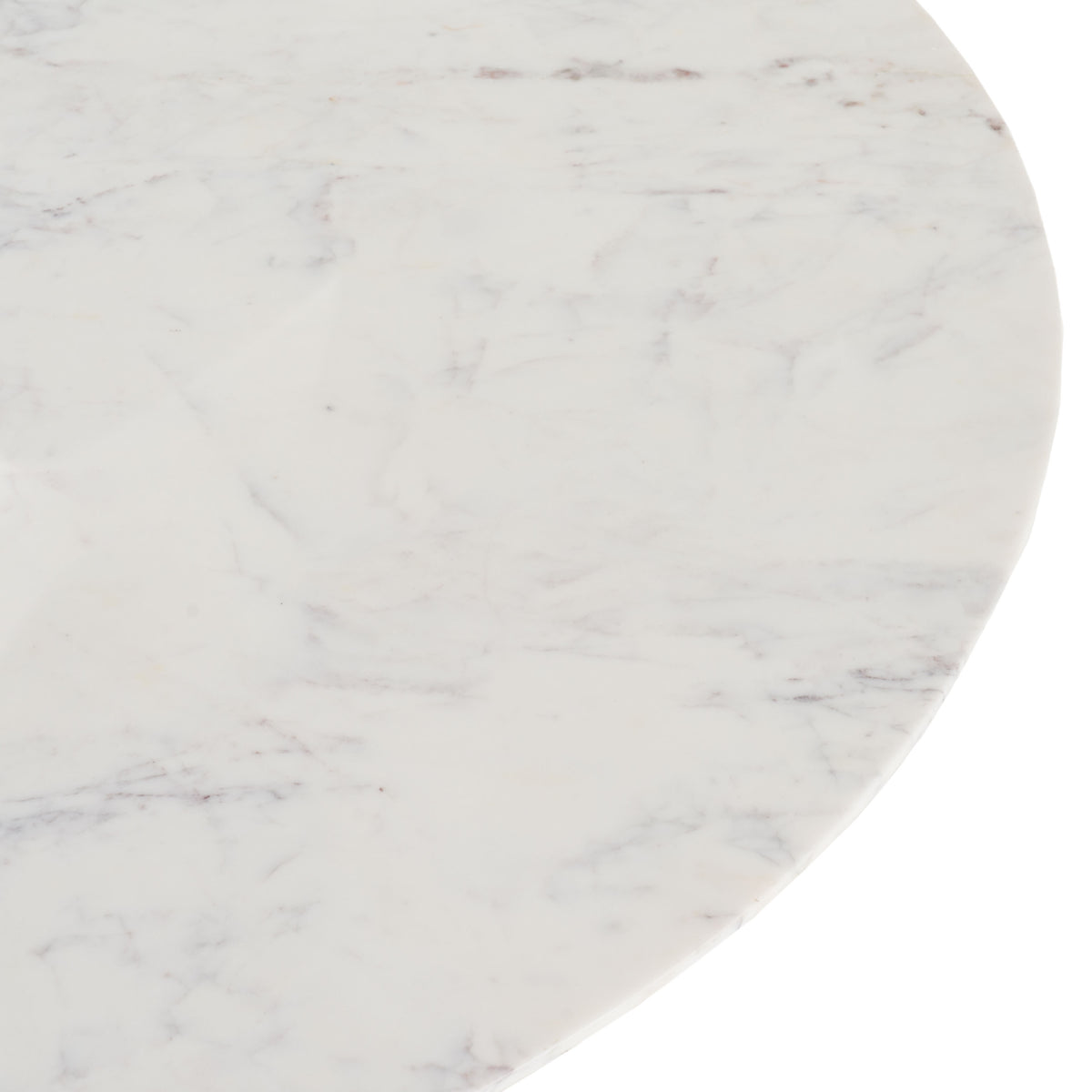 Cambridge White Marble & Mango Round Dining Table