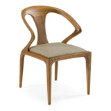 Campbell Mid-Century Modern Taupe Leatherette & Walnut Dining Chair