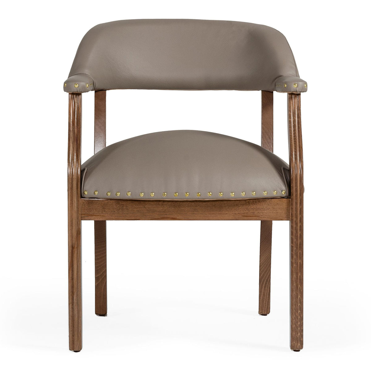 Canosa Modern Taupe Faux Leather Dining Chair