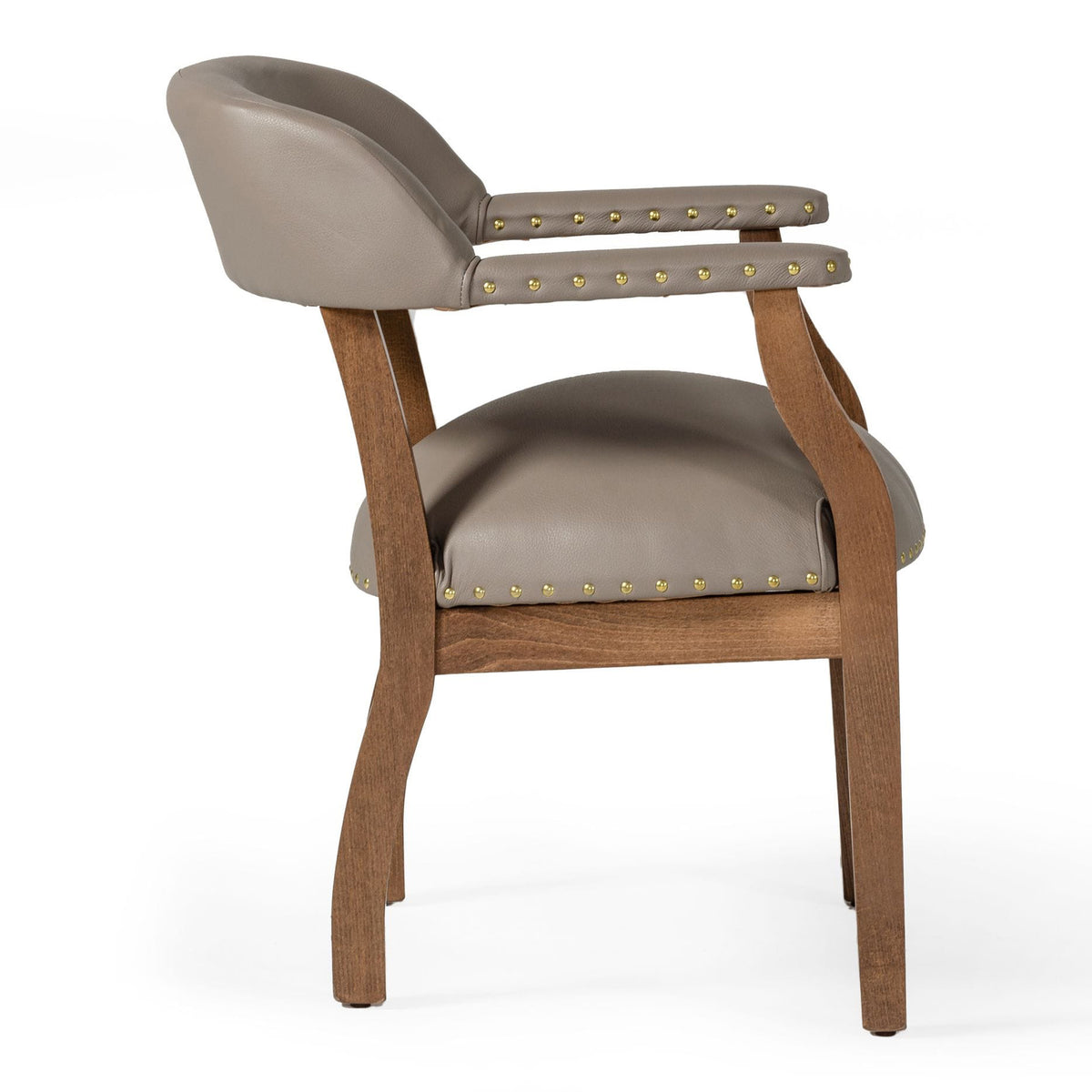 Canosa Modern Taupe Faux Leather Dining Chair