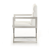 Capra Modern White Leatherette Dining Chair