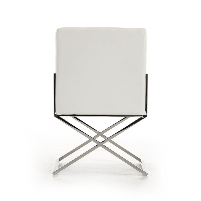 Capra Modern White Leatherette Dining Chair