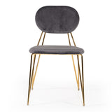 Carol Modern Grey Fabric Dining Chair (Set of 2)